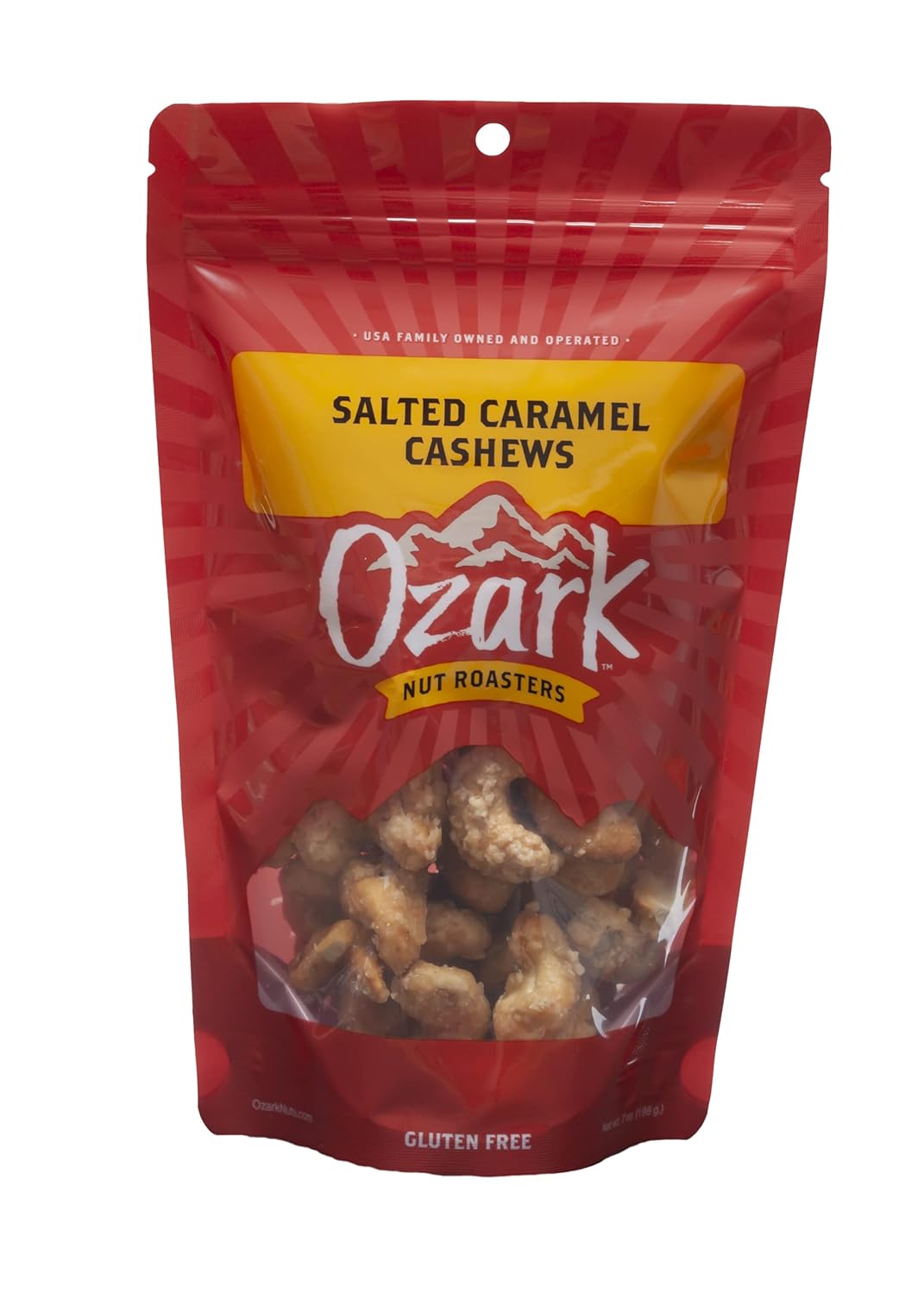 OZARK NUT ROASTERS, Salted Caramel Cashews, Flavored Snack Nuts, World-Class Gourmet Candied Peanuts