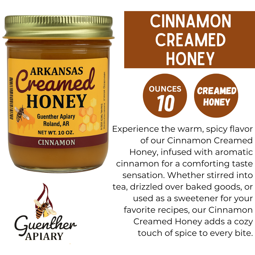 GUENTHER APIARY Creamed Cinnamon Honey, 10 OZ