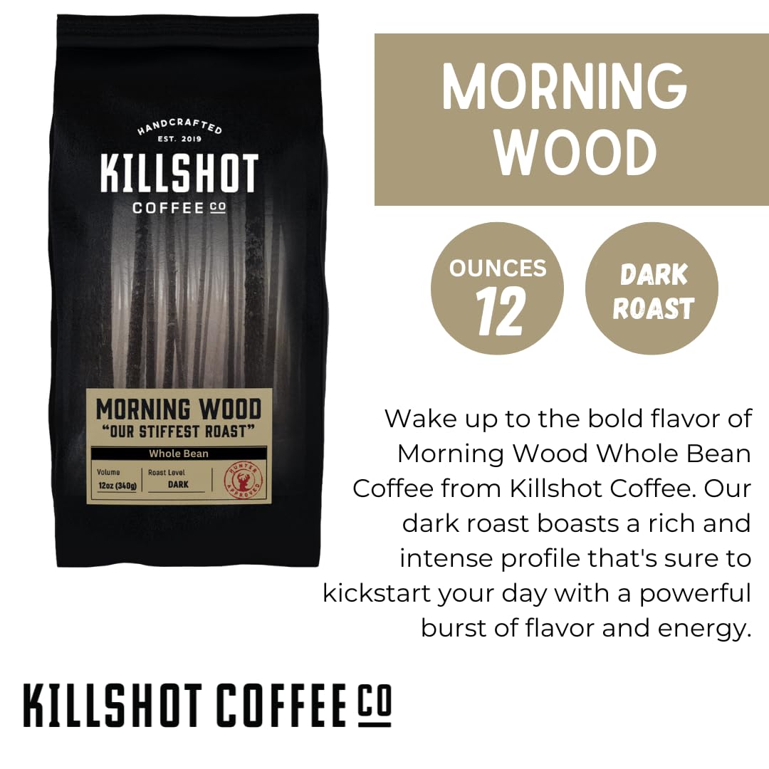 Killshot Coffee Huntsmen Roast, Medium-Dark Roast Whole Bean - 12 Ounce Bag