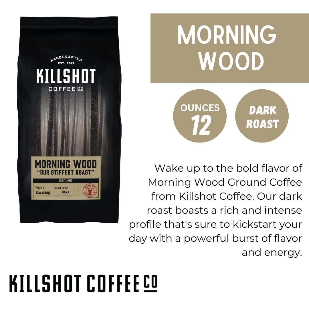 Killshot Coffee Ground Coffee - 12 Ounce Bag (12 oz, Huntsmen Roast)