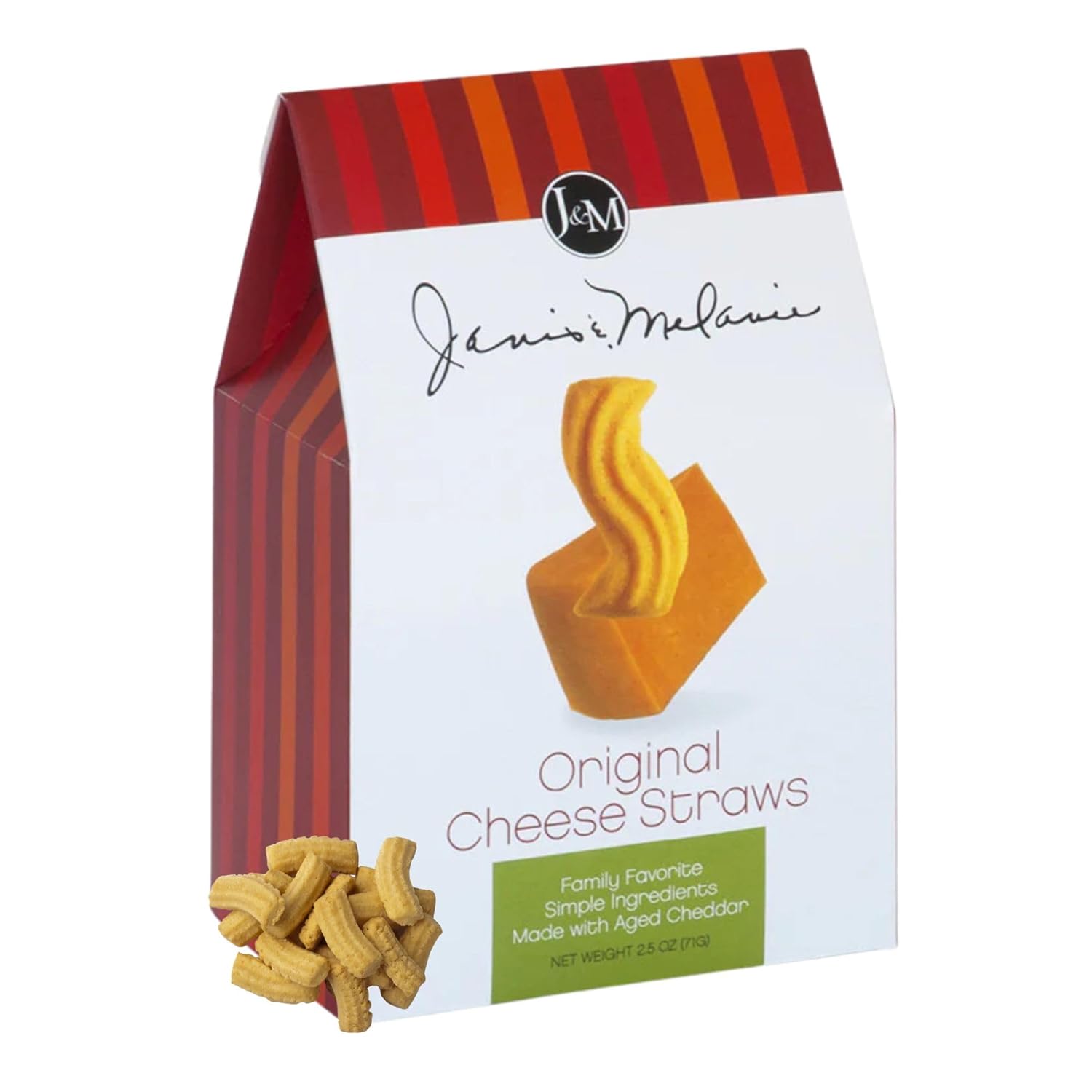 J&M Foods Original Cheese Straws, 2.5 Ounce