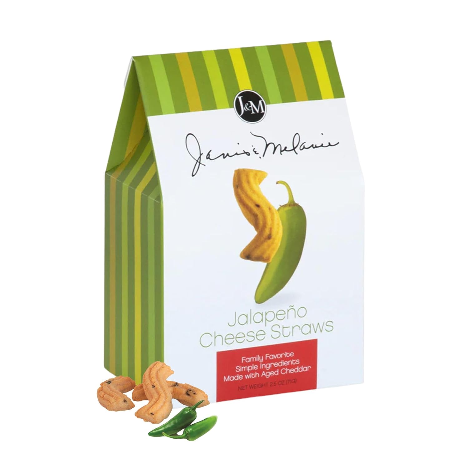 J&M Foods Jalapeño Cheese Straws, 2.5 Ounce