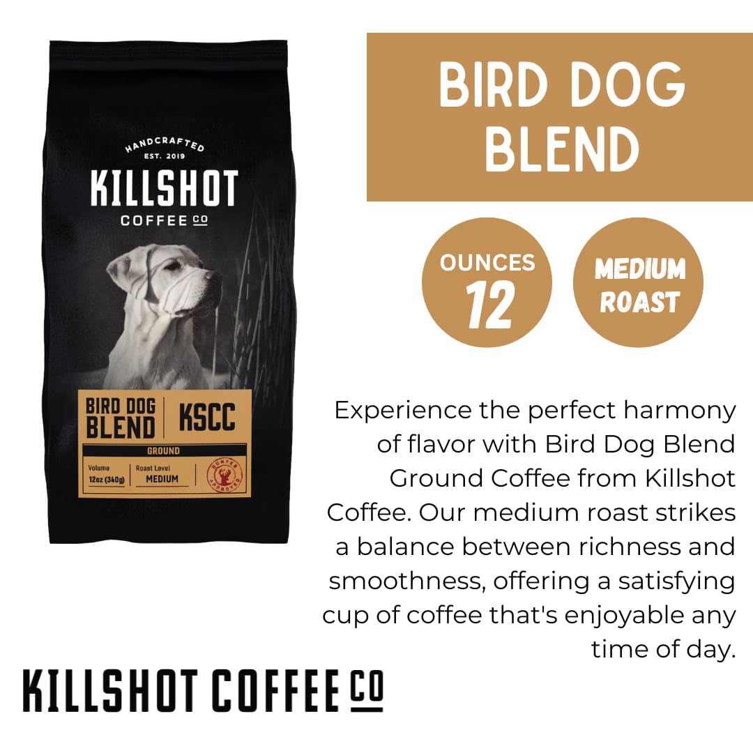 Killshot Coffee Ground Coffee - 12 Ounce Bag (12 oz, Huntsmen Roast)