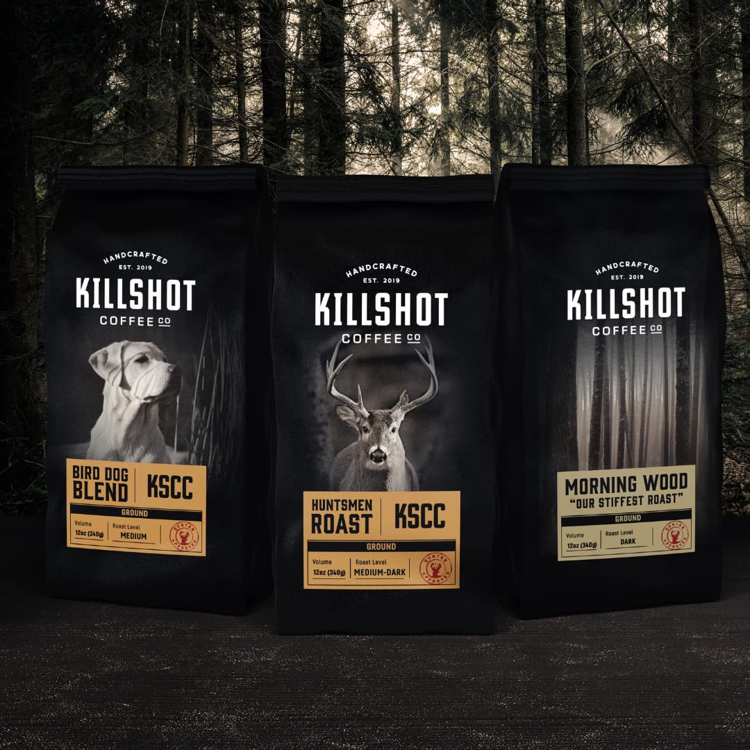 Killshot Coffee Huntsmen Roast, Medium-Dark Roast Whole Bean - 12 Ounce Bag