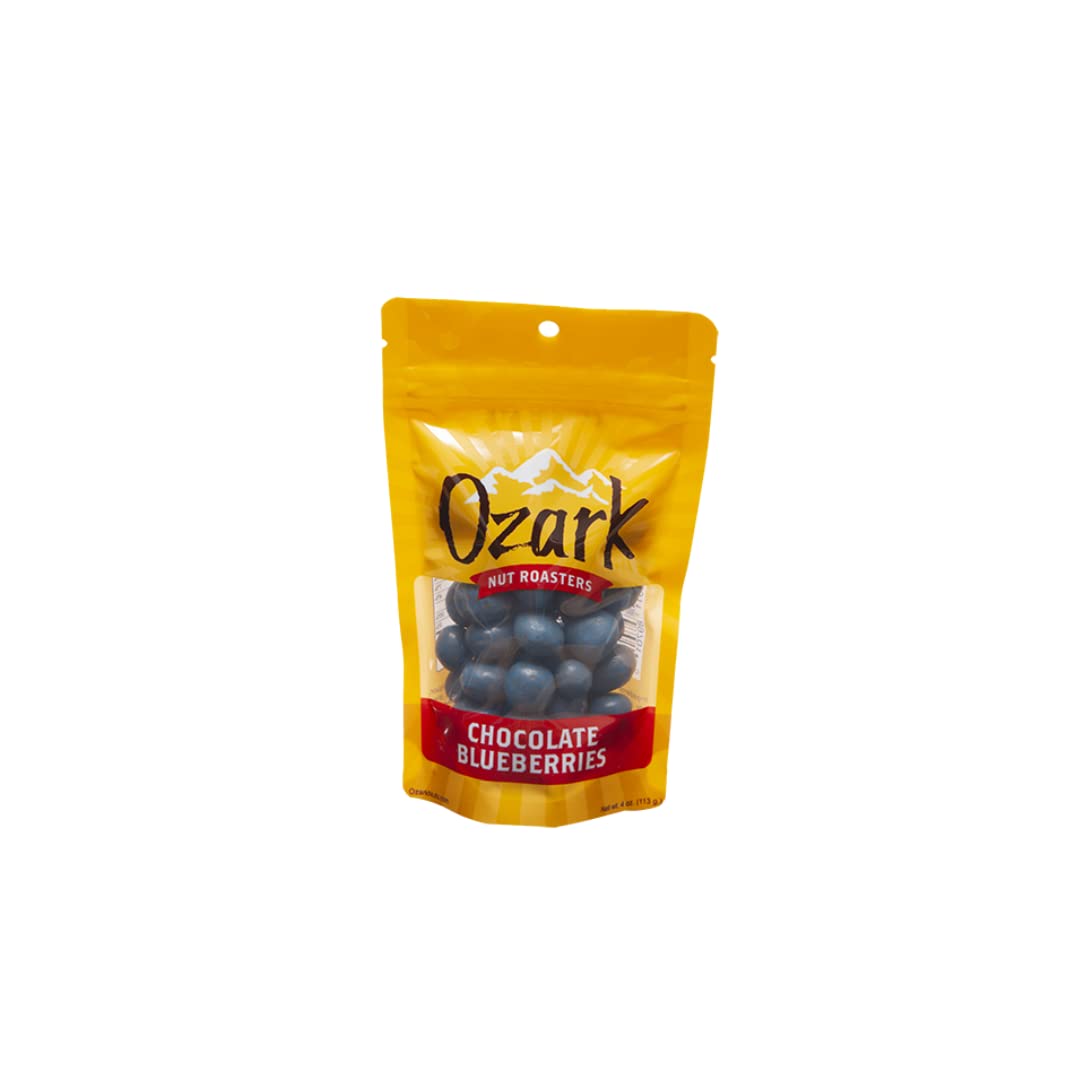 OZARK NUT ROASTERS, Chocolate Blueberries, Flavored Snack Nuts, World-Class Gourmet Candied Peanuts, 4 Ounces Resealable Pack…