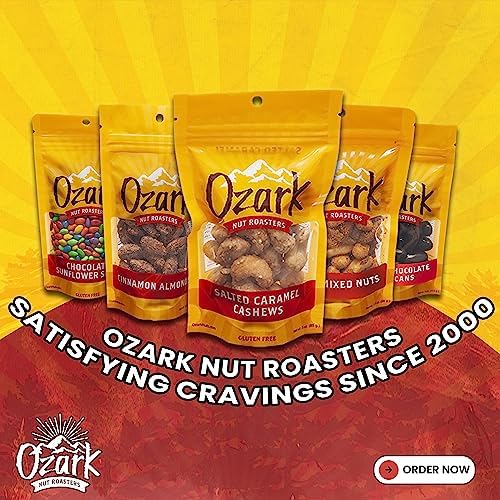 OZARK NUT ROASTERS, Chocolate Amaretto Cherries, Flavored Snack Nuts, World-Class Gourmet Candied Peanuts, Resealable Pack