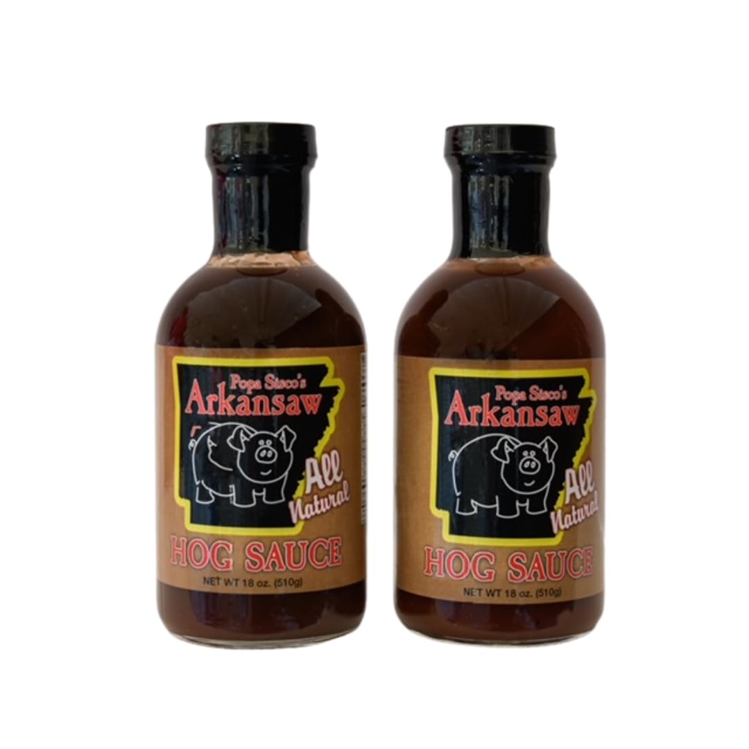 Popa Sisco's Arkansaw Hog Sauce All Natural 18 oz (2 Pack)