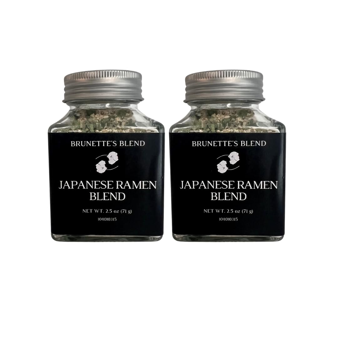 Brunette's Blend Japanese Ramen Seasoning Organic, No MSG, non-GMO, Vegan, Resealable Container, 2.5 Ounce (2 Pack)