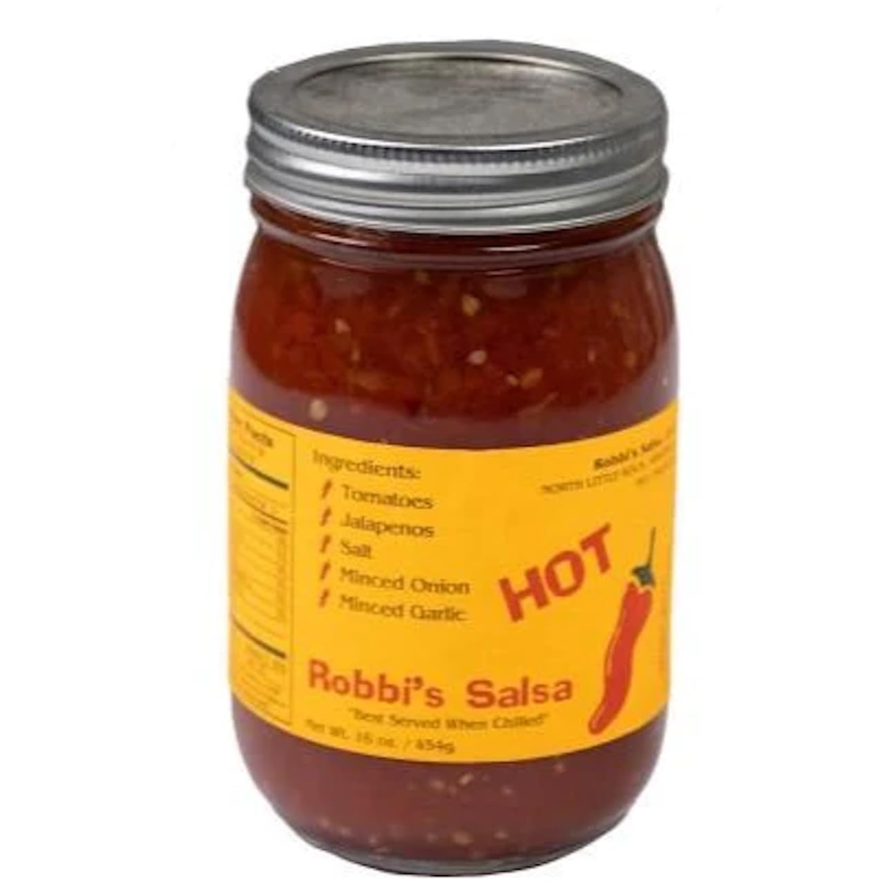 Robbi's Salsa Hot, 16 oz Jar