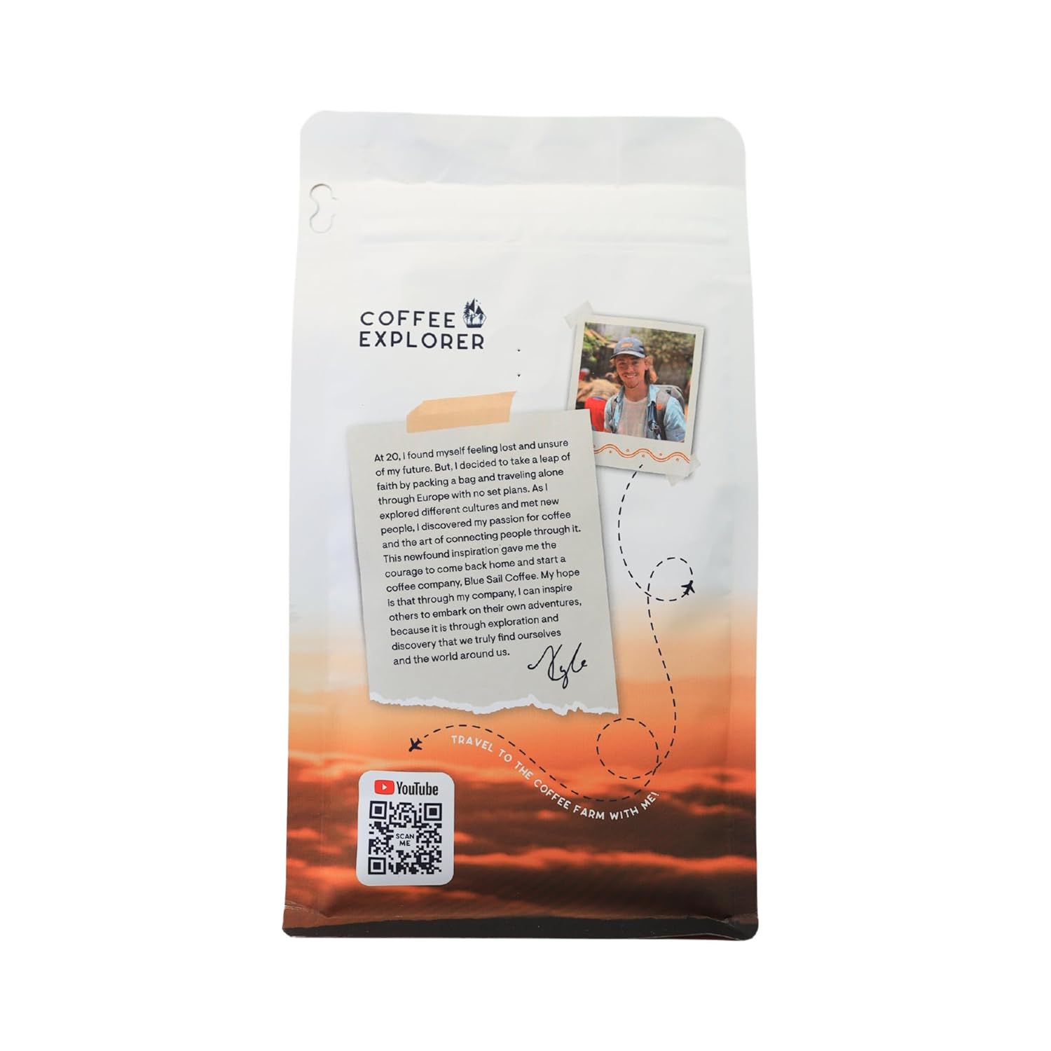 Blue Sail Coffee Backpacker's Blend, Medium Dark Roast Ground Coffee, 12 Ounce