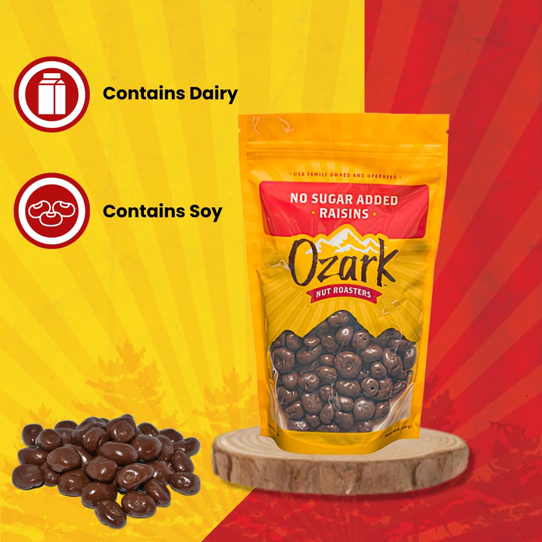 OZARK NUT ROASTERS, No Sugar Added Raisins, Flavored Snack Nuts, World-Class Gourmet Candied Peanuts, Resealable Pack