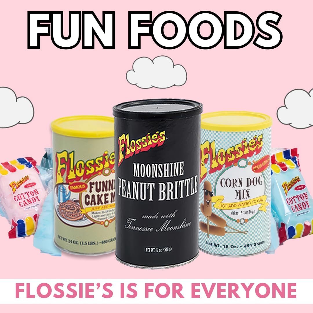 Flossie’s Famous Funnel Cake Mix, Just Add Water, Makes 16-18 Delicious Light and Airy 6in Funnel Cakes