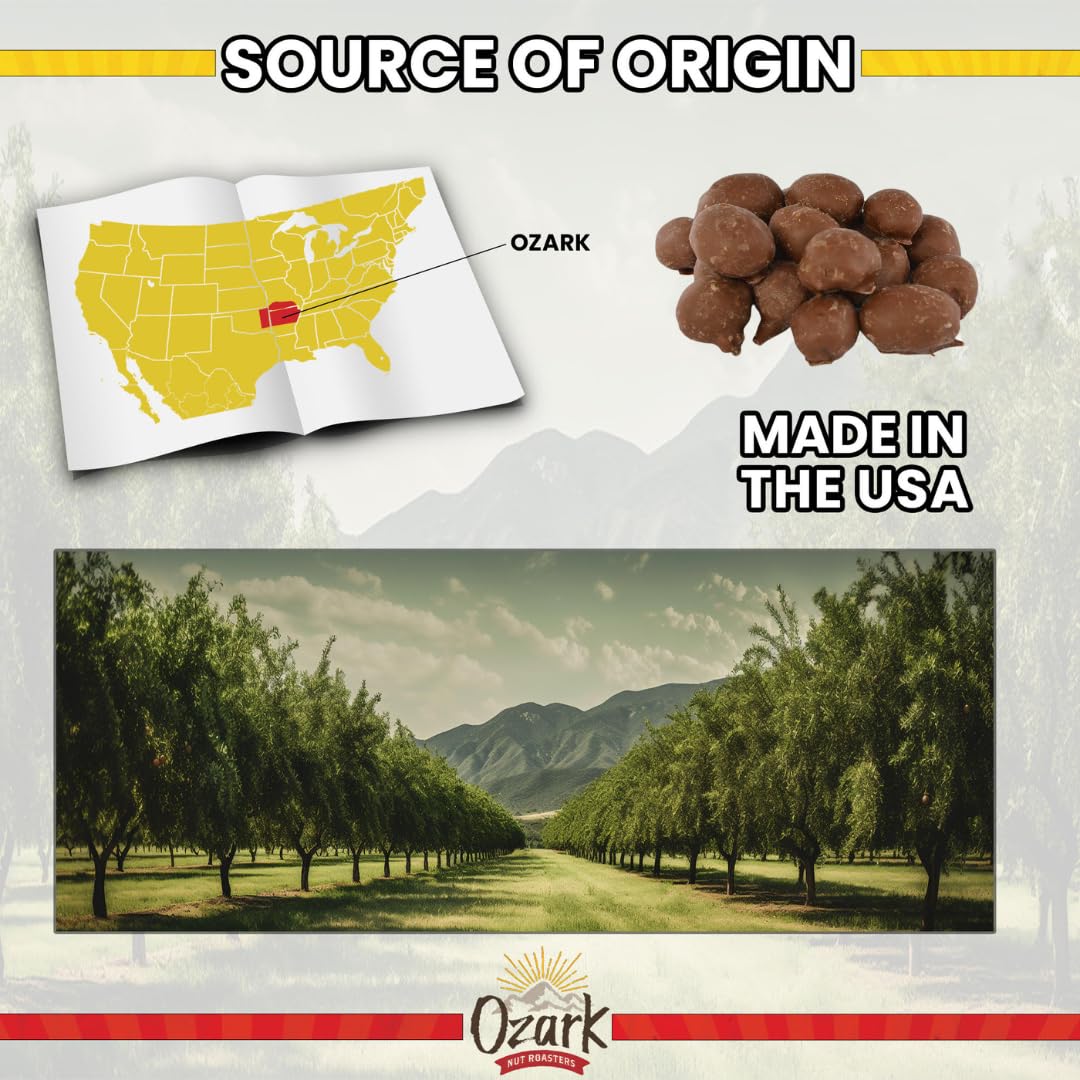 OZARK NUT ROASTERS, Double Dipped Chocolate Peanuts, Flavored Snack Nuts, World-Class Gourmet Candied Peanuts, Resealable Pack