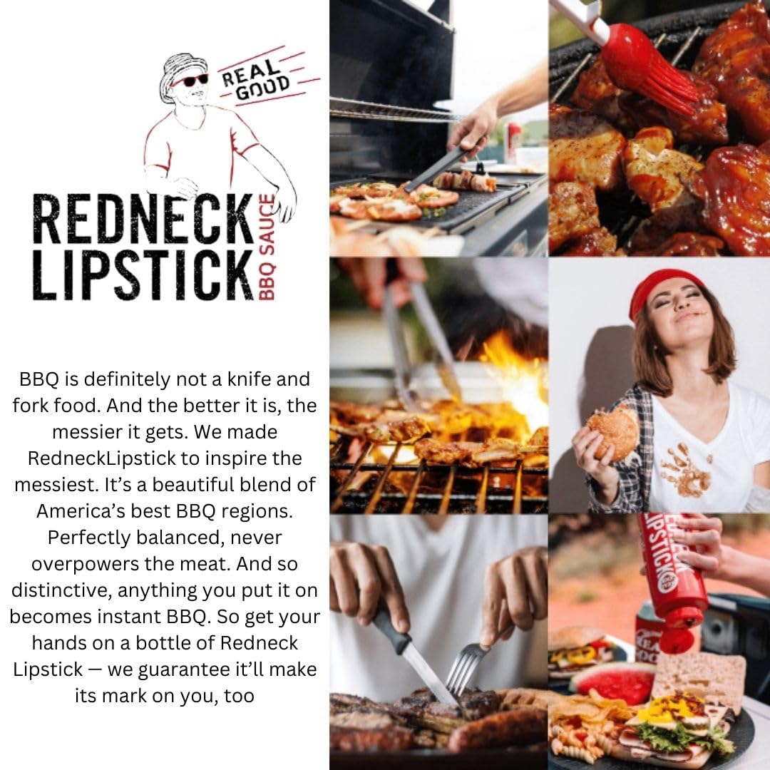 Redneck Lipstick BBQ Bundle, Smoky Sweet & Spicy Smooth Barbecue Sauce and Seasoning Duo Pack