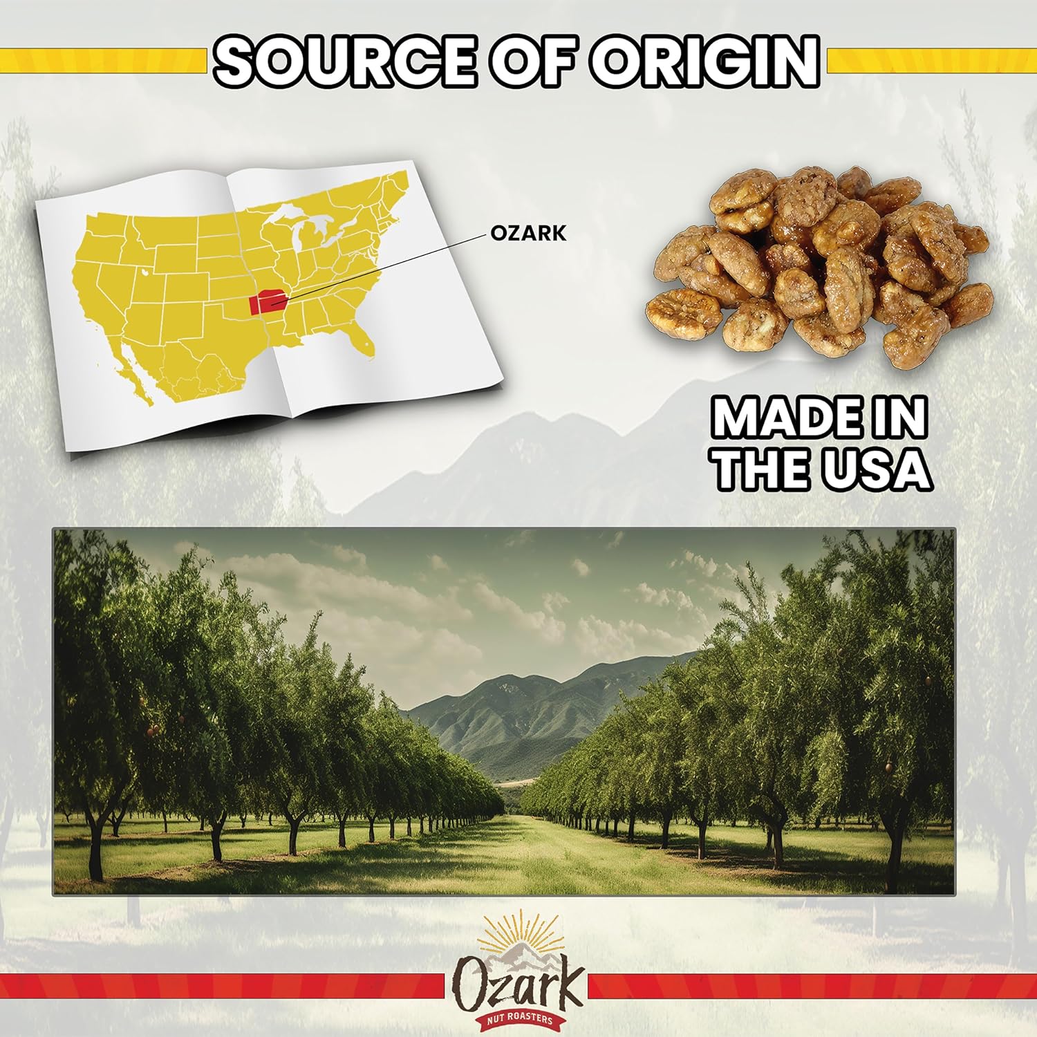 OZARK NUT ROASTERS, Dark Chocolate Pecans, Flavored Snack Nuts, World-Class Gourmet Candied Peanuts, Resealable Pack